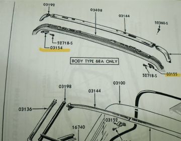 Weatherstrip, Front Upper Outside Windshield Convertible- Molding Bumper Pair- Boomerang Shape NEW